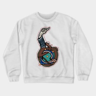 B Manicule W 14C Maastricht Psalter parody Crewneck Sweatshirt